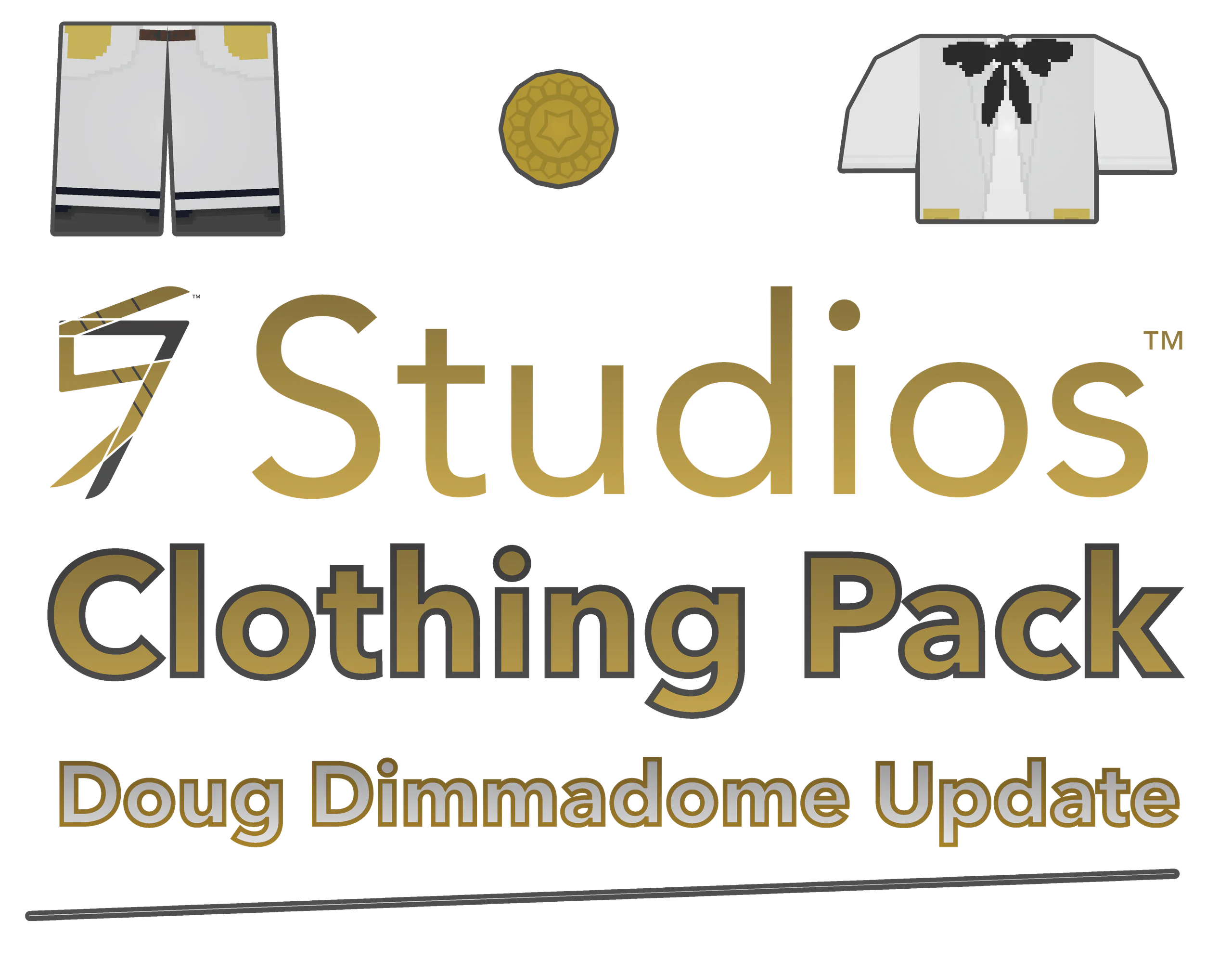 Clothing Pack Doug Dimmadome Update banner: the hat, shirt, pants and belt