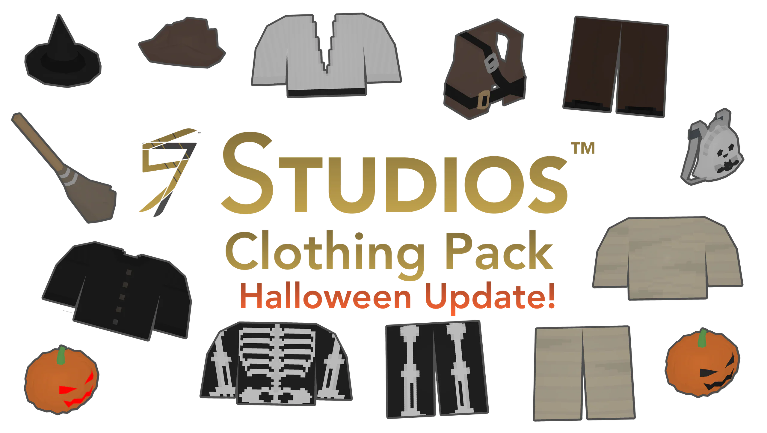 Clothing Pack Halloween Update banner: the costume and hat set