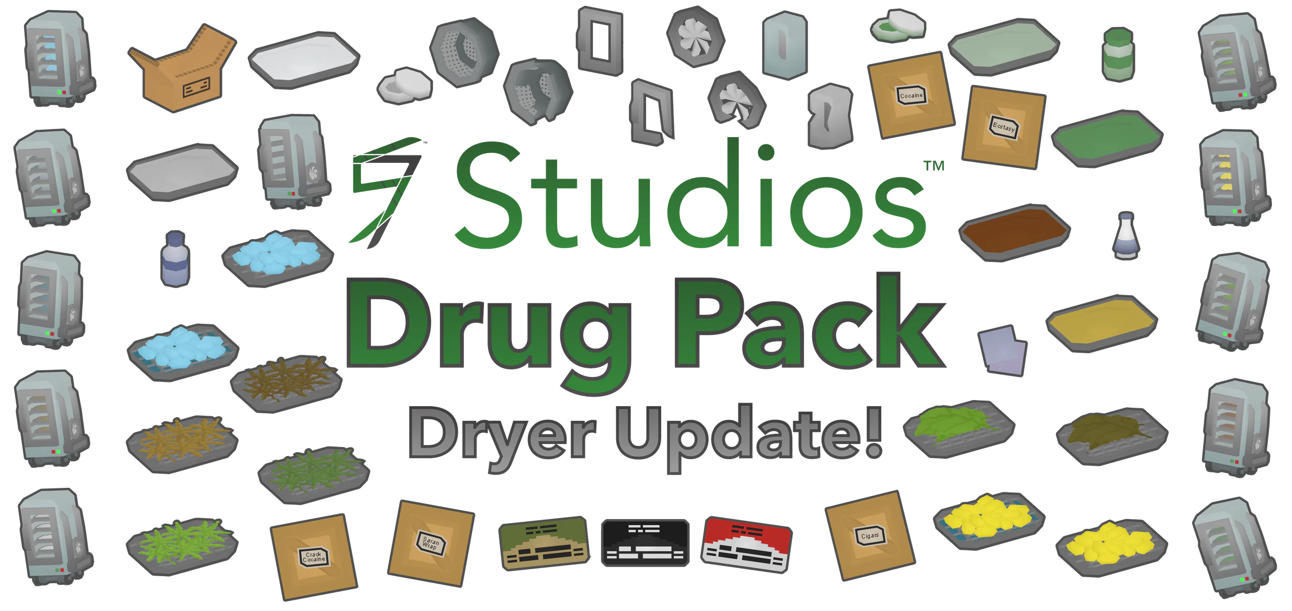 Drug Pack Dryer Update banner: the new dryers around the wordmark