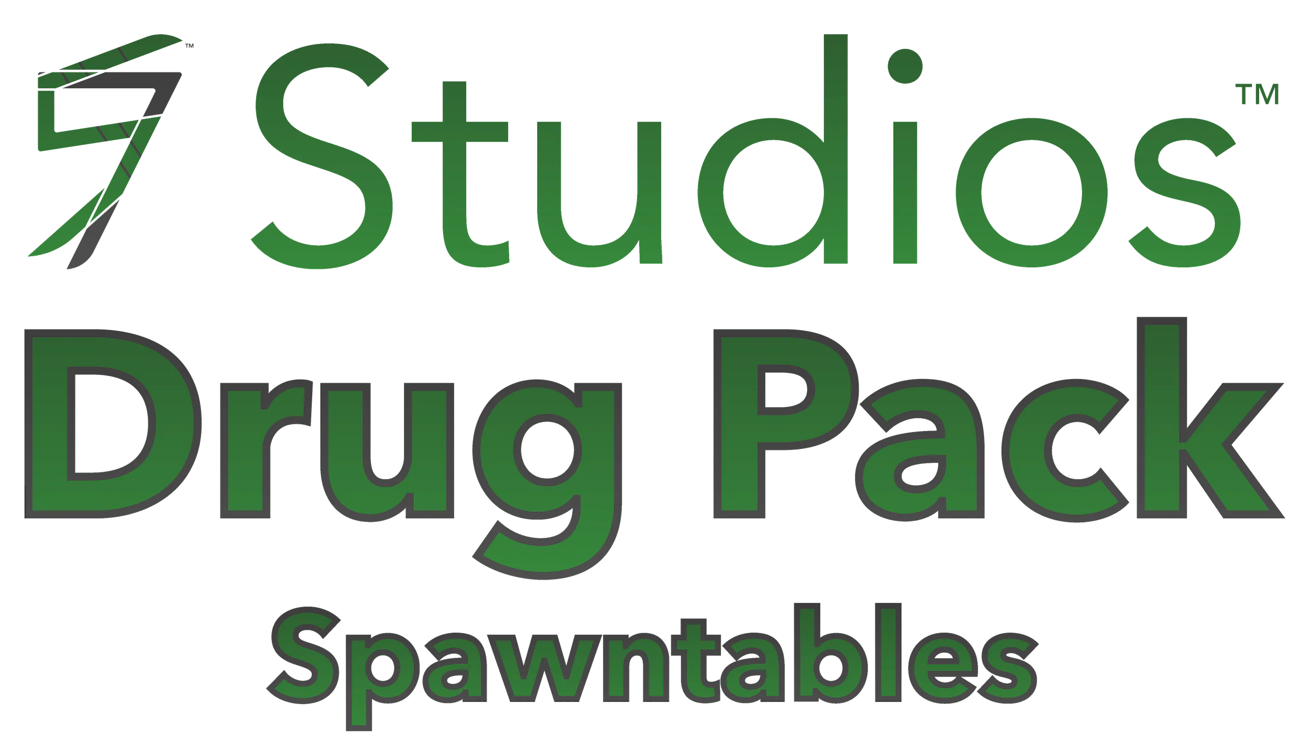 Drug Pack Spawntables banner: the companion mod's wordmark