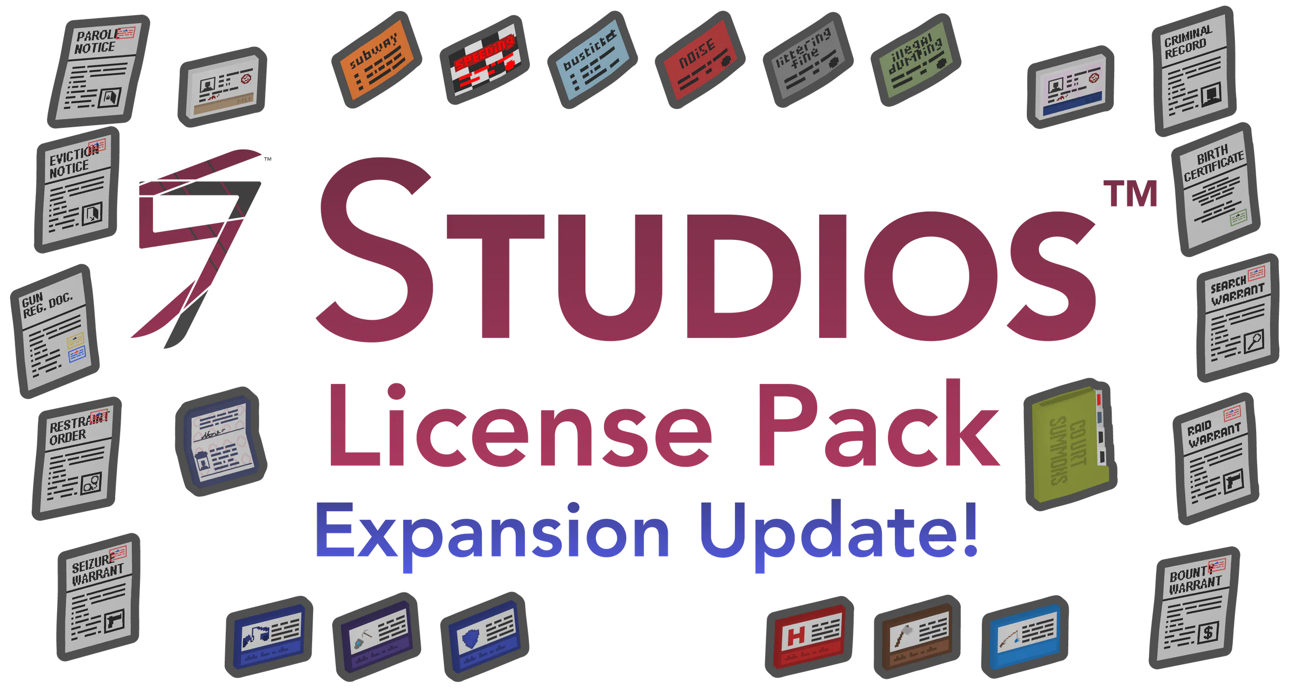 License Pack Expansion Update banner: the new documents, licenses and tickets
